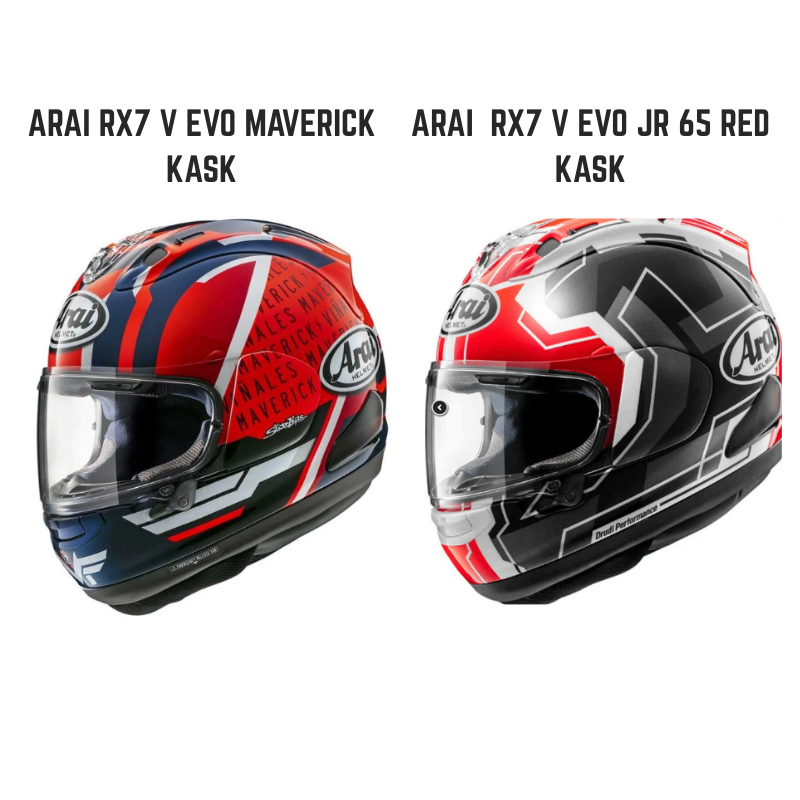 ARAI RX-7 V EVO Maverick ve JR 65 Red kask karşılaştırması